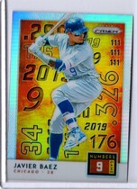2019 Panini Prizm Numbers Game Prizm #8 Javier Baez
