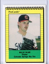 1991 ProCards Colorado Springs Sky Sox #2177 Willie Blair
