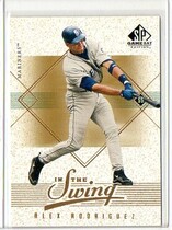 2001 SP Game Bat Edition In the Swing #IS9 Alex Rodriguez