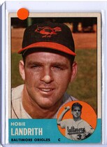 1963 Topps Base Set #209 Hobie Landrith