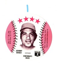 1976 Isaly Discs #2 Johnny Bench