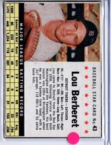 1961 Post Cereal #43 Lou Berberet