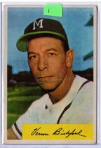 1954 Bowman Base Set #176 Vernon Bickford