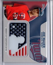 2017 Topps Independence Day MLB Logo Patch Relics #IDML-JM Joe Mauer