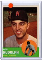 1963 Topps Base Set #291 Don Rudolph