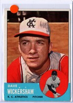1963 Topps Base Set #492 Dave Wickersham