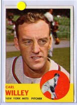 1963 Topps Base Set #528 Carl Willey