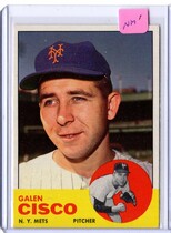 1963 Topps Base Set #93 Galen Cisco