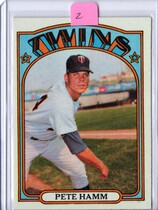 1972 Topps Base Set #501 Pete Hamm