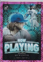 2020 Donruss Now Playing Pink Fireworks #NP-5 Bo Bichette