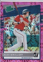 2020 Donruss Rated Prospect Pink Fireworks #RP-8 Alex Kirilloff