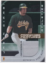 2002 Donruss Best of Fan Club Franchise Features Materials #FF-14 Jason Giambi