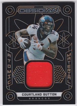 2022 Panini Obsidian Atomic Material Orange #17 Courtland Sutton