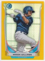 2014 Bowman Chrome Mini Scout Top 5 Prospects Refractor Gold #BM-NYY5 Mason Williams