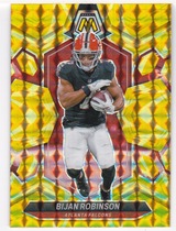 2024 Panini Mosaic Yellow Reactive Mosaic #9 Bijan Robinson