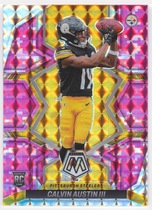 2022 Panini Mosaic Camo Pink Mosaic #342 Calvin Austin Iii