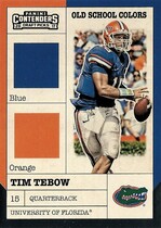 2017 Panini Contenders Draft Picks Old School Colors #6 Tim Tebow