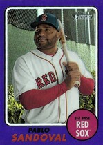 2017 Topps Heritage High Number Chrome Hot Box Purple Refractor #THC-716 Pablo Sandoval