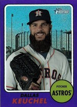 2017 Topps Heritage High Number Chrome Hot Box Purple Refractor #THC-719 Dallas Keuchel