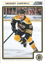 2012 Score Base Set #70 Gregory Campbell