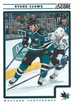 2012 Score Base Set #389 Ryane Clowe