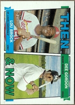 2016 Topps Heritage Then and Now #TAN-BG Lou Brock|Dee Gordon