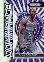 2023 Panini Prizm Dominance Silver Prizm #17 Deaaron Fox