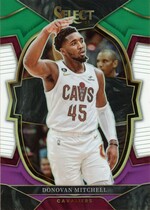 2022 Panini Select Green White & Purple Prizm #31 Donovan Mitchell