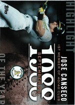 2015 Topps Highlight of the Year #H-23 Jose Canseco