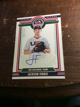 2022 Panini USA Baseball Stars & Stripes 18U Sigs Blue Ink #7 Jackson Ferris