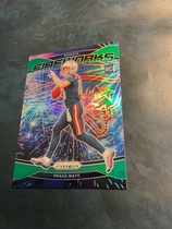 2024 Panini Prizm Fireworks Green Prizm #22 Drake Maye
