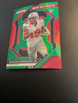 2024 Panini Prizm Draft Picks New Recruits Green Prizm #19 Marvin Harrison Jr.