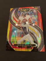 2024 Panini Select Red and Yellow Shock Prizm #110 Michael Penix Jr.