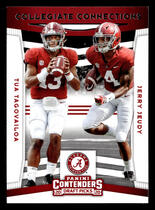 2020 Panini Contenders Draft Picks Collegiate Connections #1 Jerry Jeudy|Tua Tagovailoa