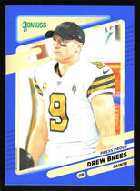 2021 Donruss No Helmet Photo Variation Press Proof Blue #93 Drew Brees