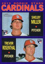 2013 Topps Heritage Chrome Purple Refractor #HC96 Shelby Miller|Trevor Rosenthal