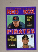 2013 Topps Heritage Chrome Purple Refractor #HC100 Brock Holt|Kyle Mcpherson