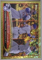 2012 Topps Gold Sparkle Series 1 #239 Adrian Gonzalez|Michael Young|Miguel Cabrera