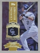 2013 Topps Chasing History Holofoil Gold Retail Series 2 #CH-97 Troy Tulowitzki