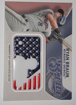 2017 Topps Independence Day MLB Logo Patch Relics #IDML-RB Ryan Braun