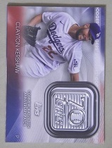 2021 Topps 70th Anniversary Logo Patch Manufactured #70LP-CK Clayton Kershaw