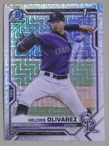 2021 Bowman Chrome Mega (Mojo Refractor) #BCP-154 Helcris Olivarez