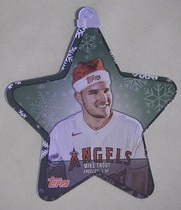 2021 Topps Holiday Oversized MLB Star Ornament Die-Cut #WHO-MT Mike Trout