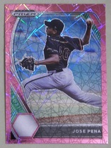 2021 Panini Prizm Draft Picks Pink Velocity Prizm #PDP175 Jose Pena
