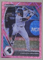 2021 Panini Prizm Draft Picks Pink Velocity Prizm #PDP196 Parker Chavers