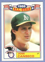1989 Topps Glossy All Stars #6 Jose Canseco