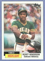 1984 Topps Base Set #2 Rickey Henderson