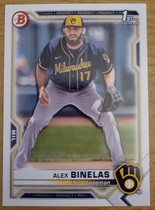 2021 Bowman Draft #BD-79 Alex Binelas
