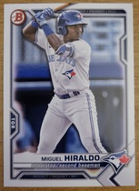 2021 Bowman Draft #BD-98 Miguel Hiraldo