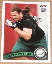 2011 Topps Base Set #369 Casey Matthews